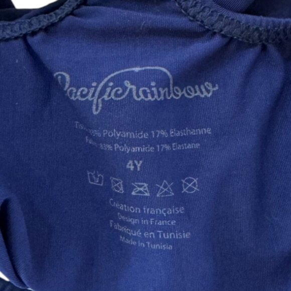 PACIFIC RAINBOW - SWIMMING SUIT 1 PIECE - NAVY BLUE - 4Y - NEW NO TAG - Picture 4 of 4